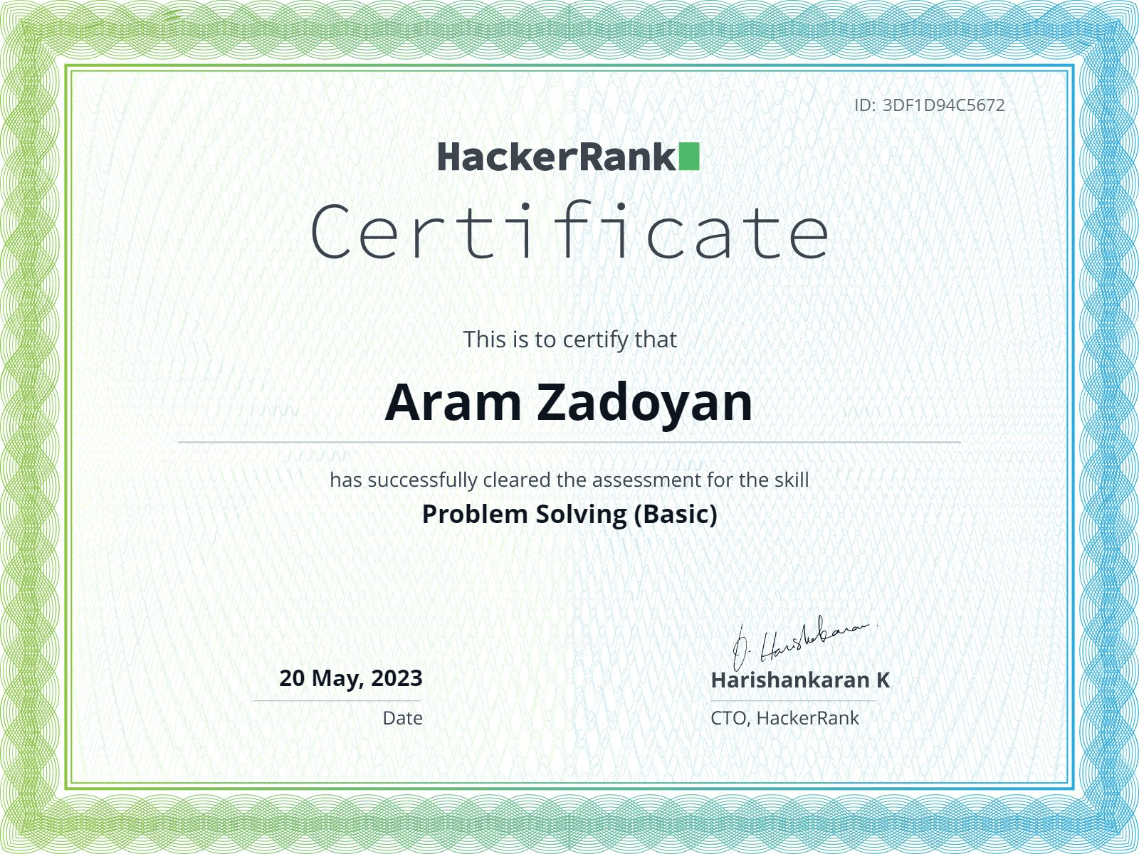 Image Problem Solving (Basic) Certificate