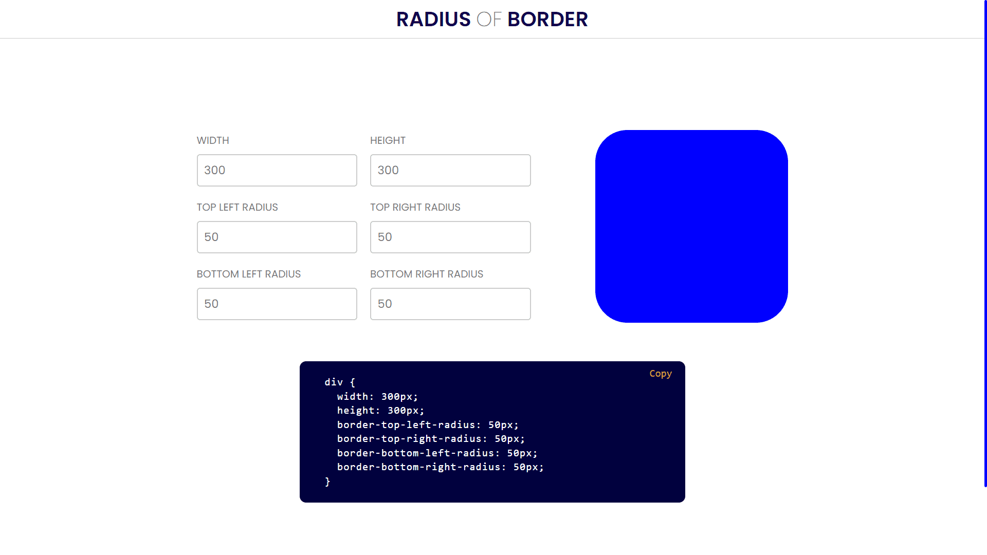 Image Radius Of Border